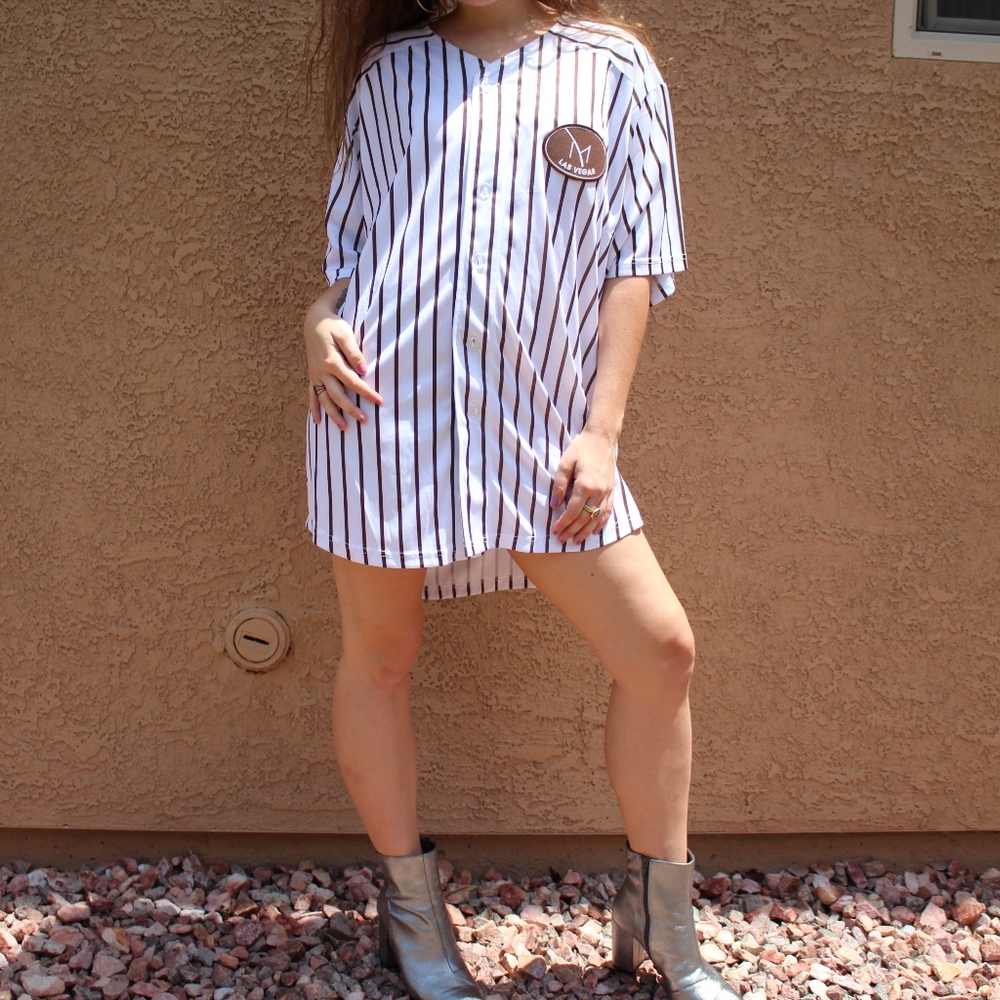 Striped Las Vegas Casino Oversized Mens Shirt
